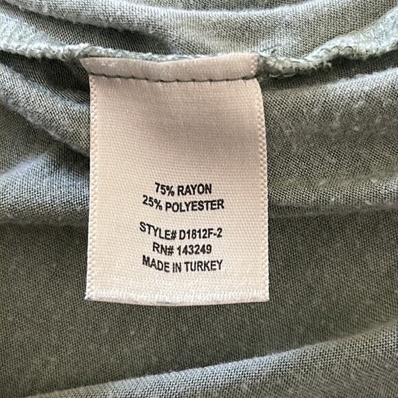 Alya: Dusty Olive Green Babydoll Tank - Picture 4 of 4